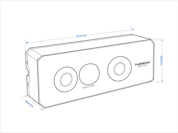FootfallCam 3D Pro2 side view